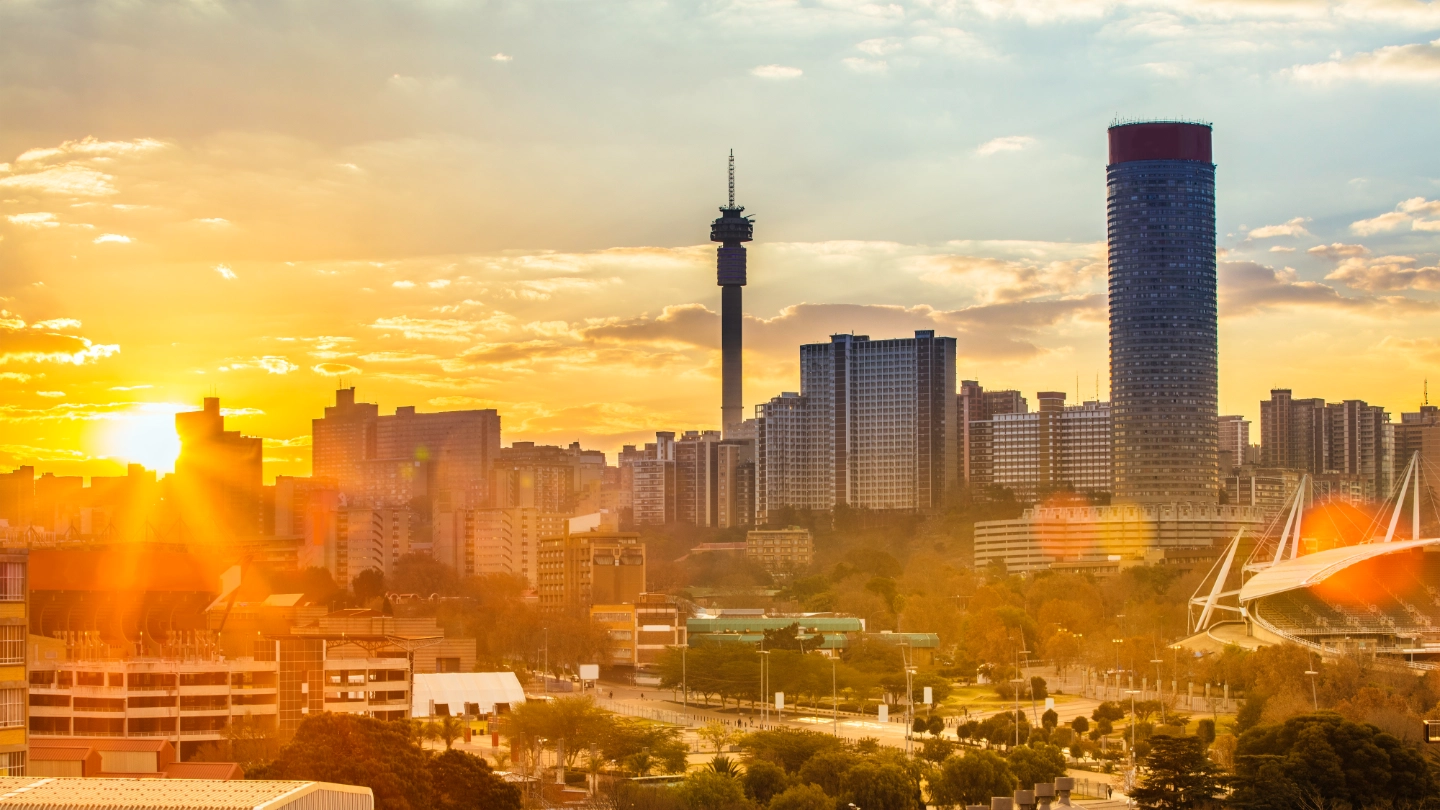 Johannesburg evening cityscape of Hillbrow image
